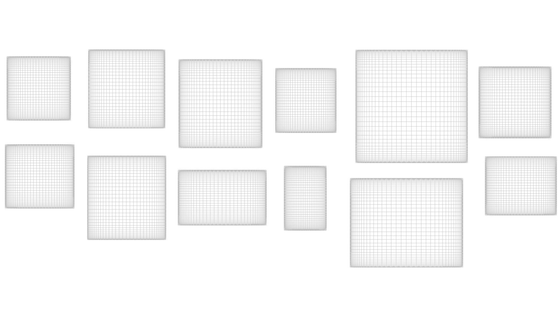 Rainbow Jello Cakes Set 3D model_27