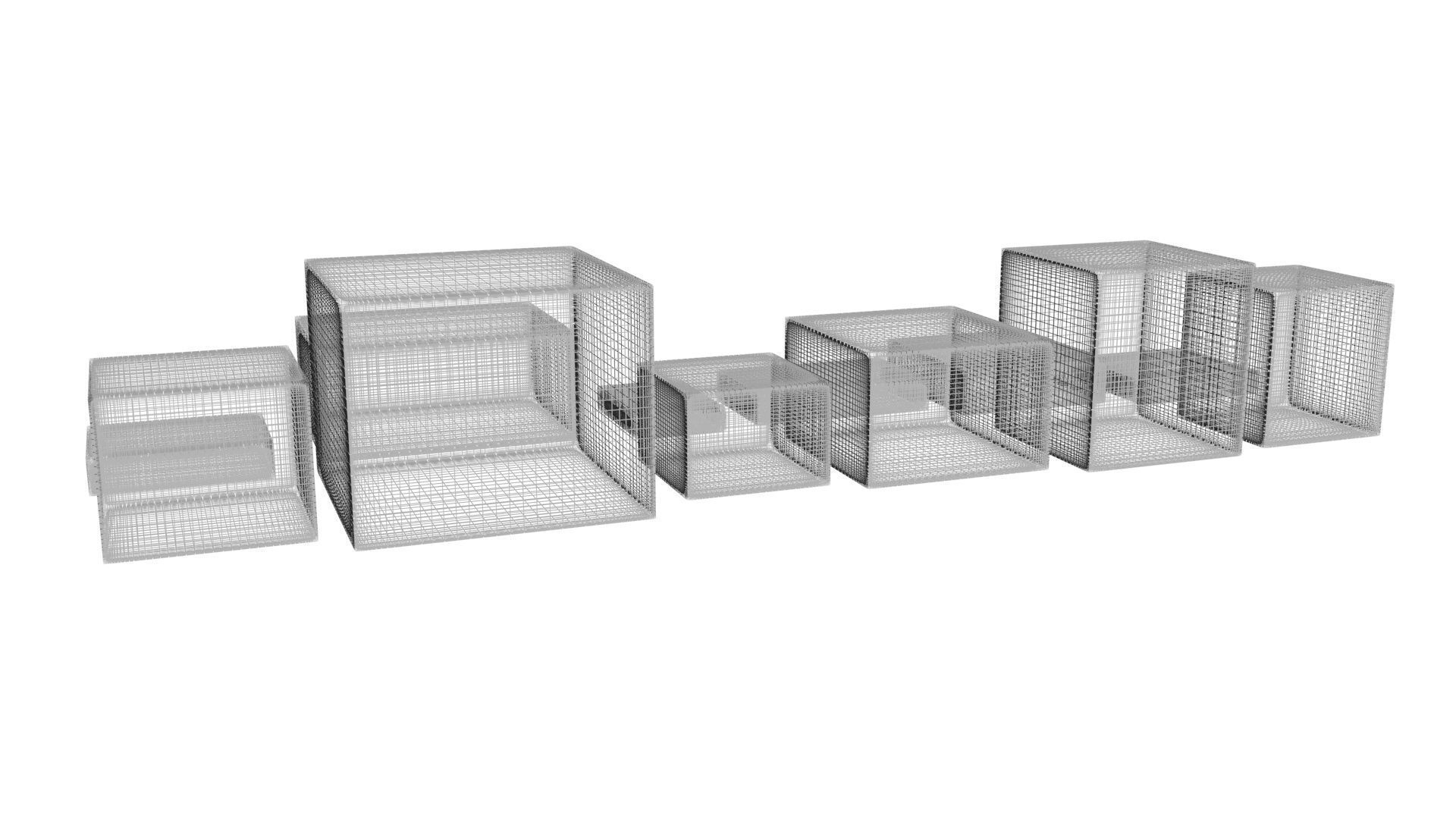 Rainbow Jello Cakes Set 3D model_23