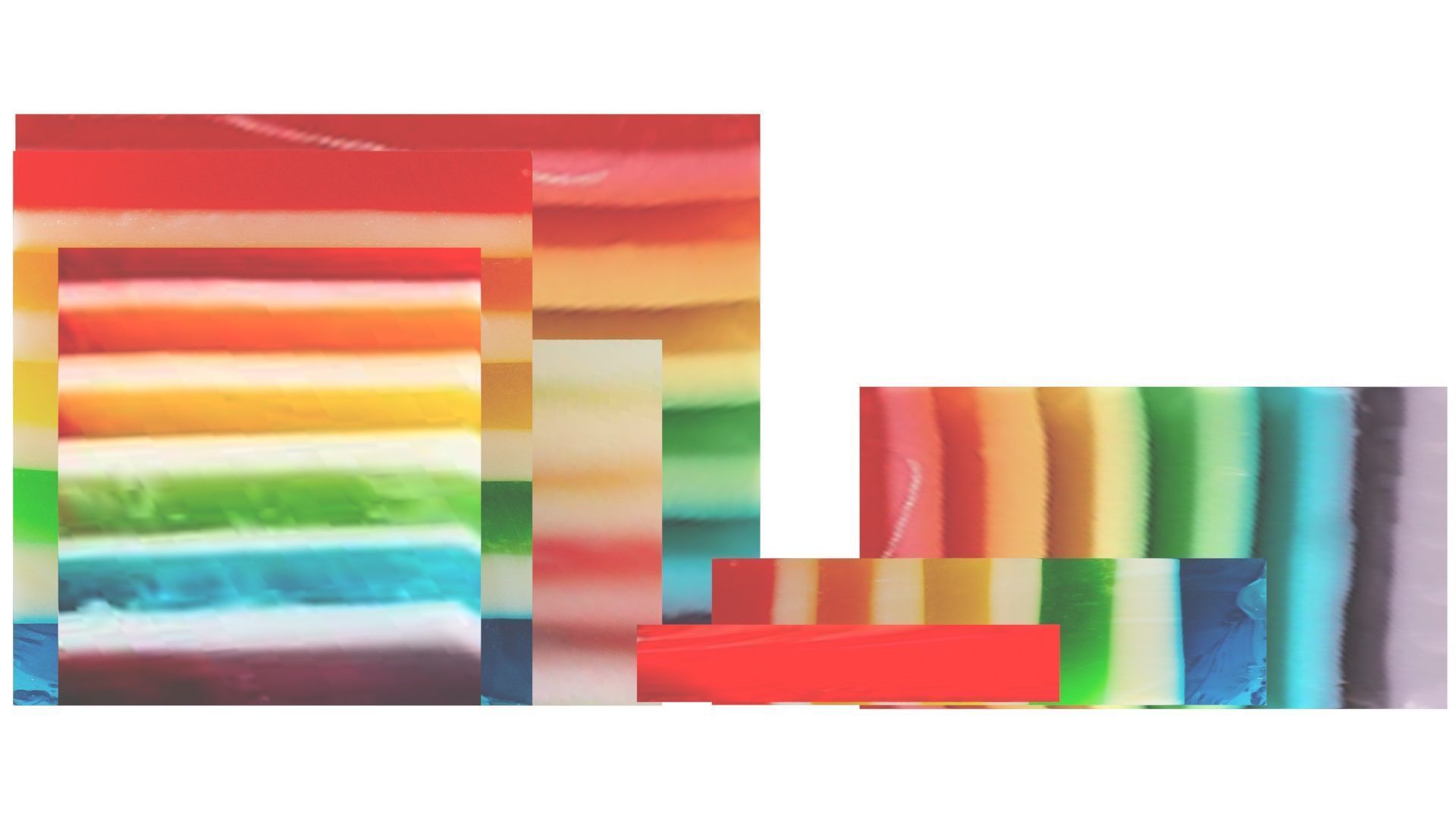 Rainbow Jello Cakes Set 3D model_17