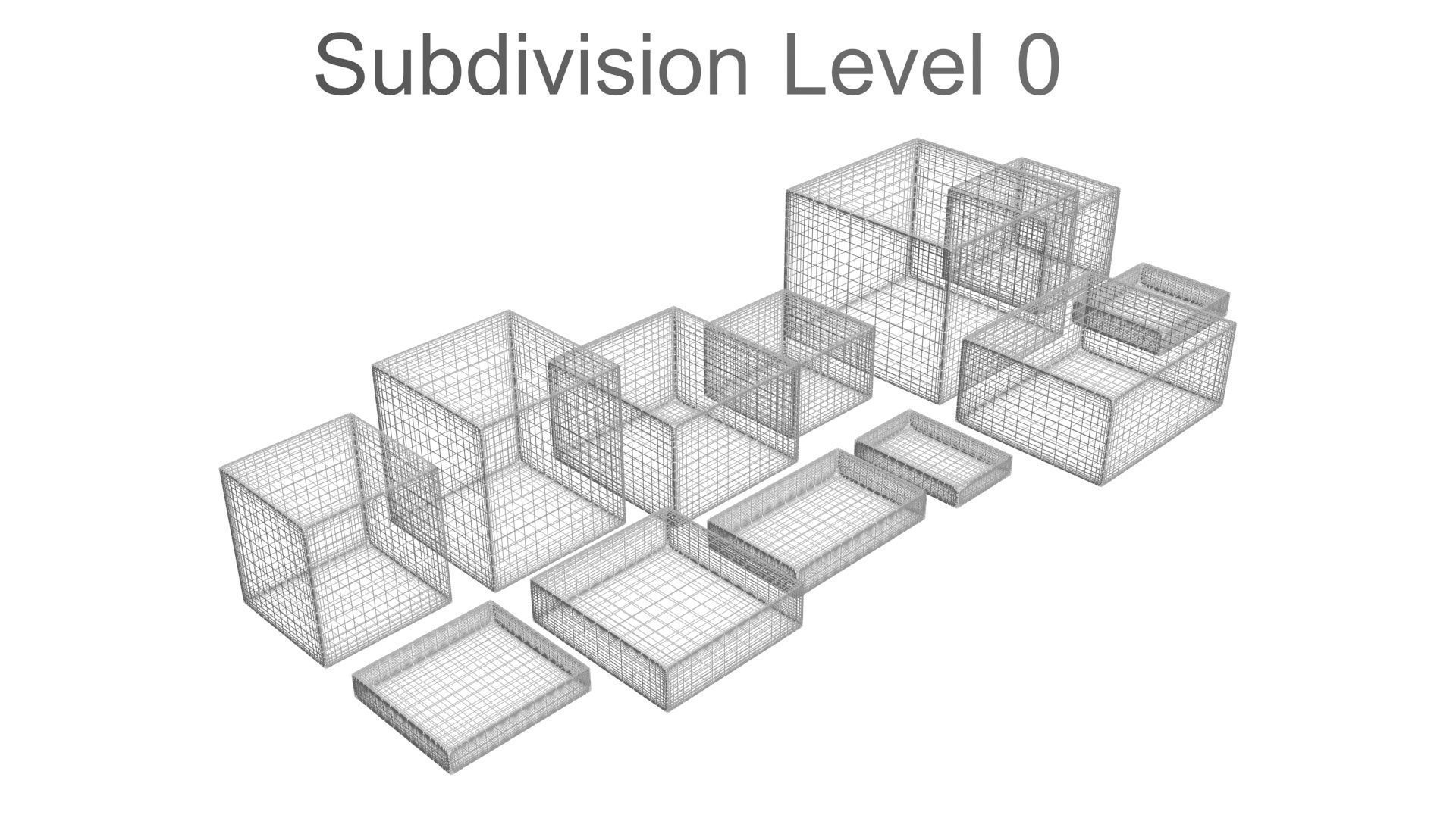 Rainbow Jello Cakes Set 3D model_34