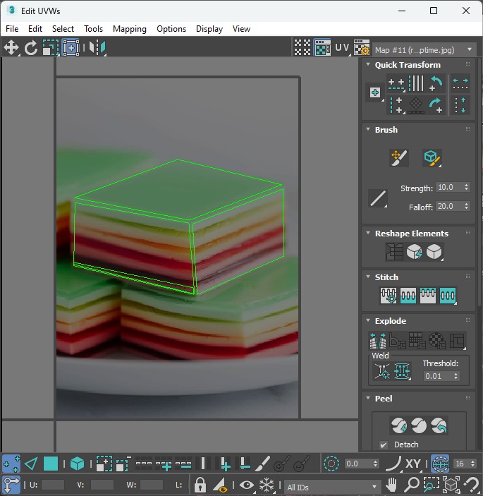 Rainbow Jello Cakes Set 3D model_36