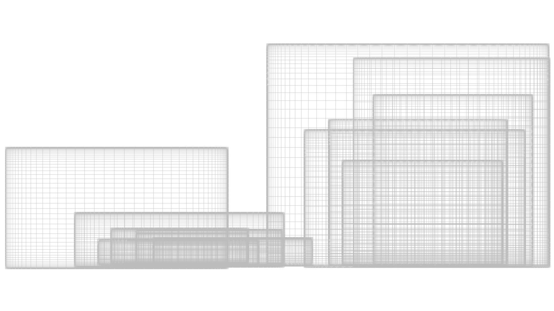 Rainbow Jello Cakes Set 3D model_32