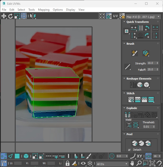 Rainbow Jello Cakes Set 3D model_37