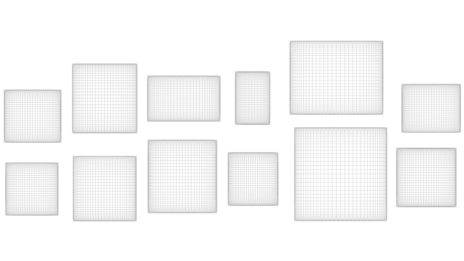 Rainbow Jello Cakes Set 3D model_30