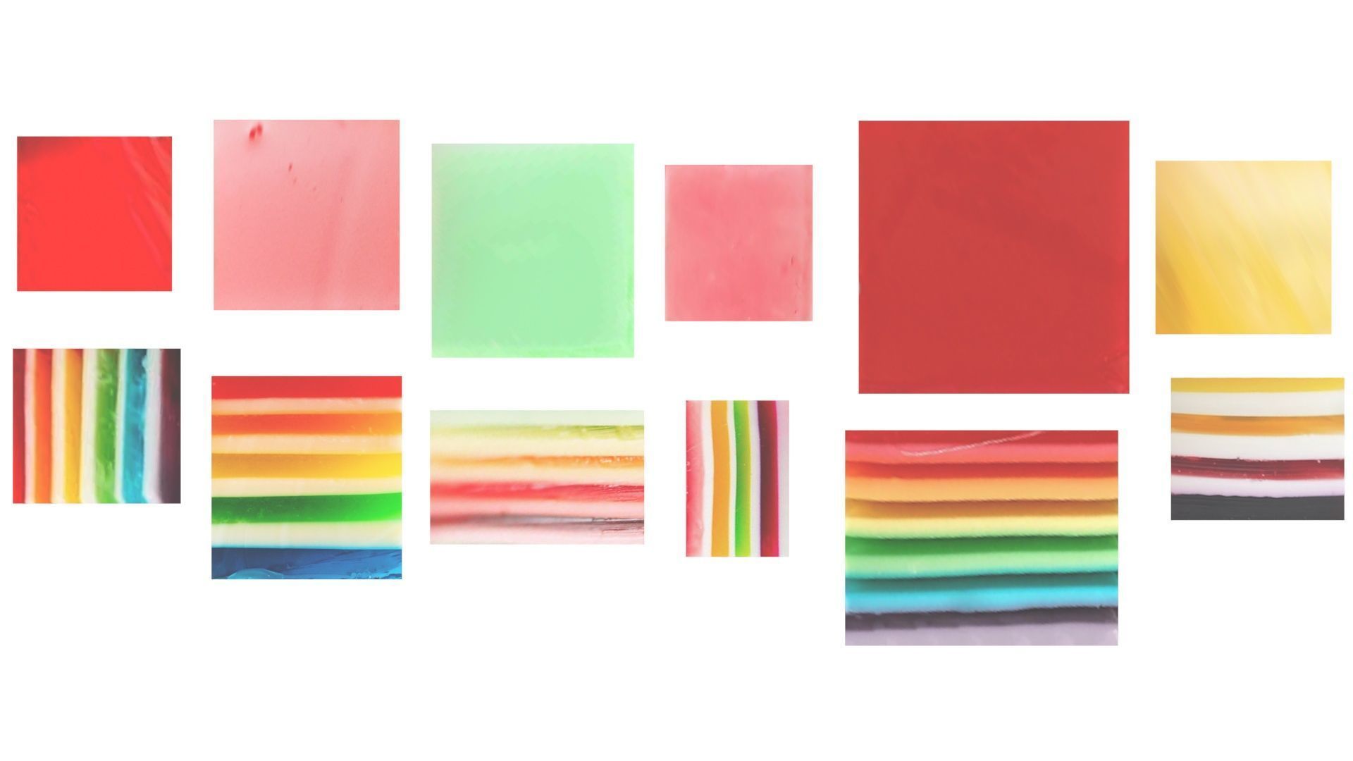 Rainbow Jello Cakes Set 3D model_15