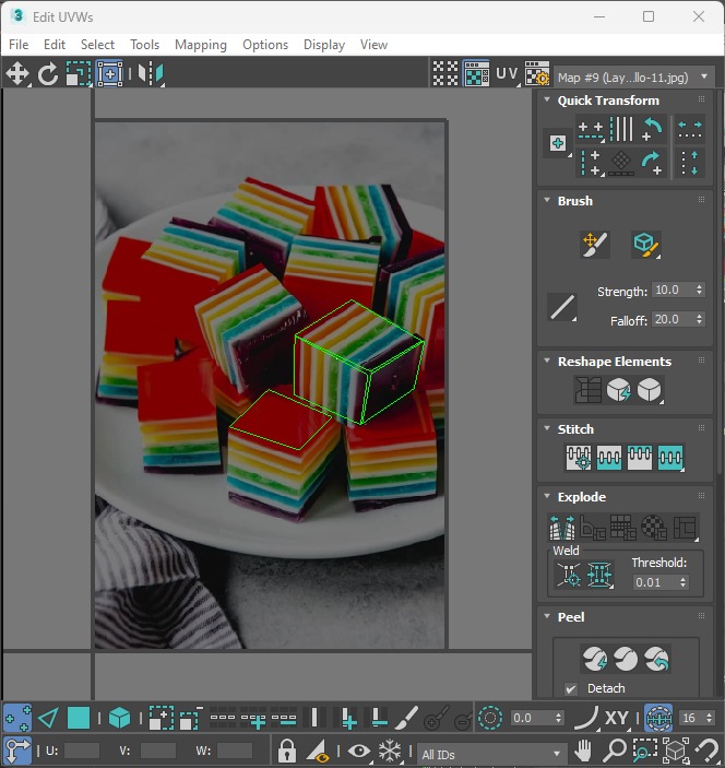 Rainbow Jello Cakes Set 3D model_38
