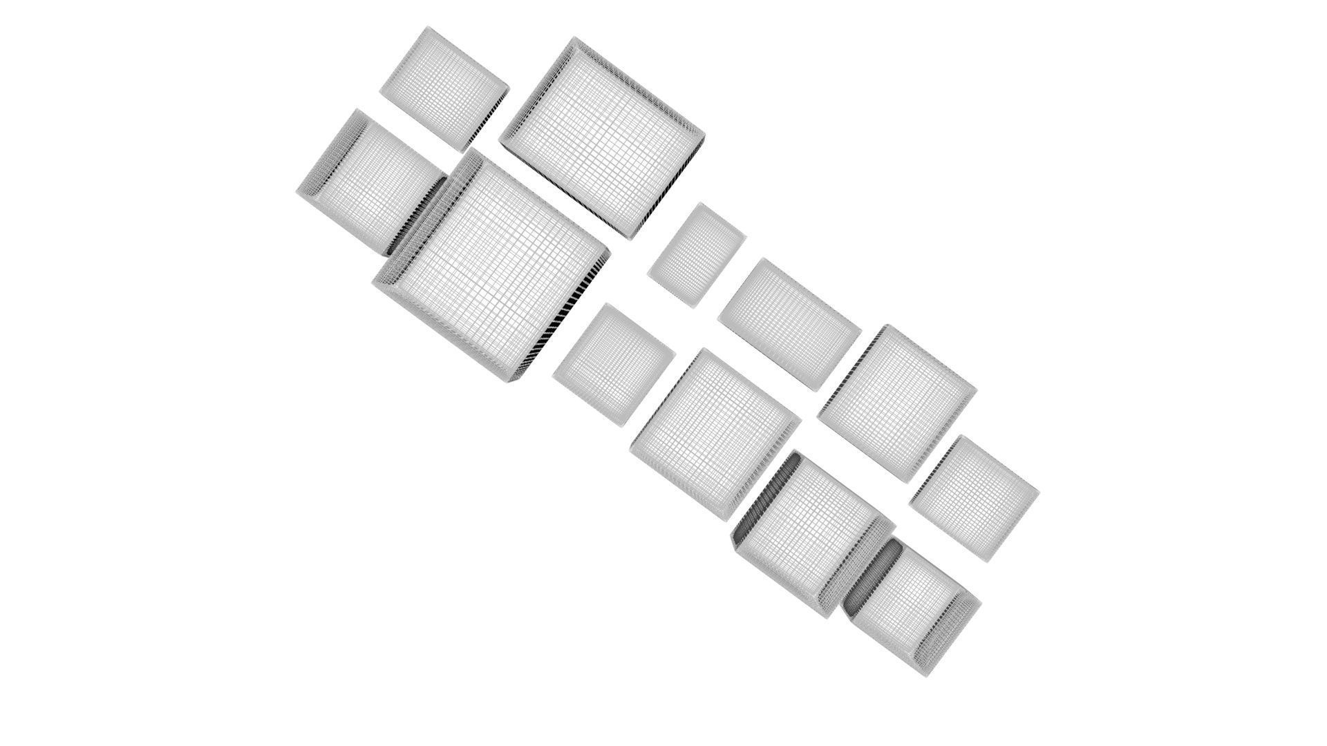 Rainbow Jello Cakes Set 3D model_24