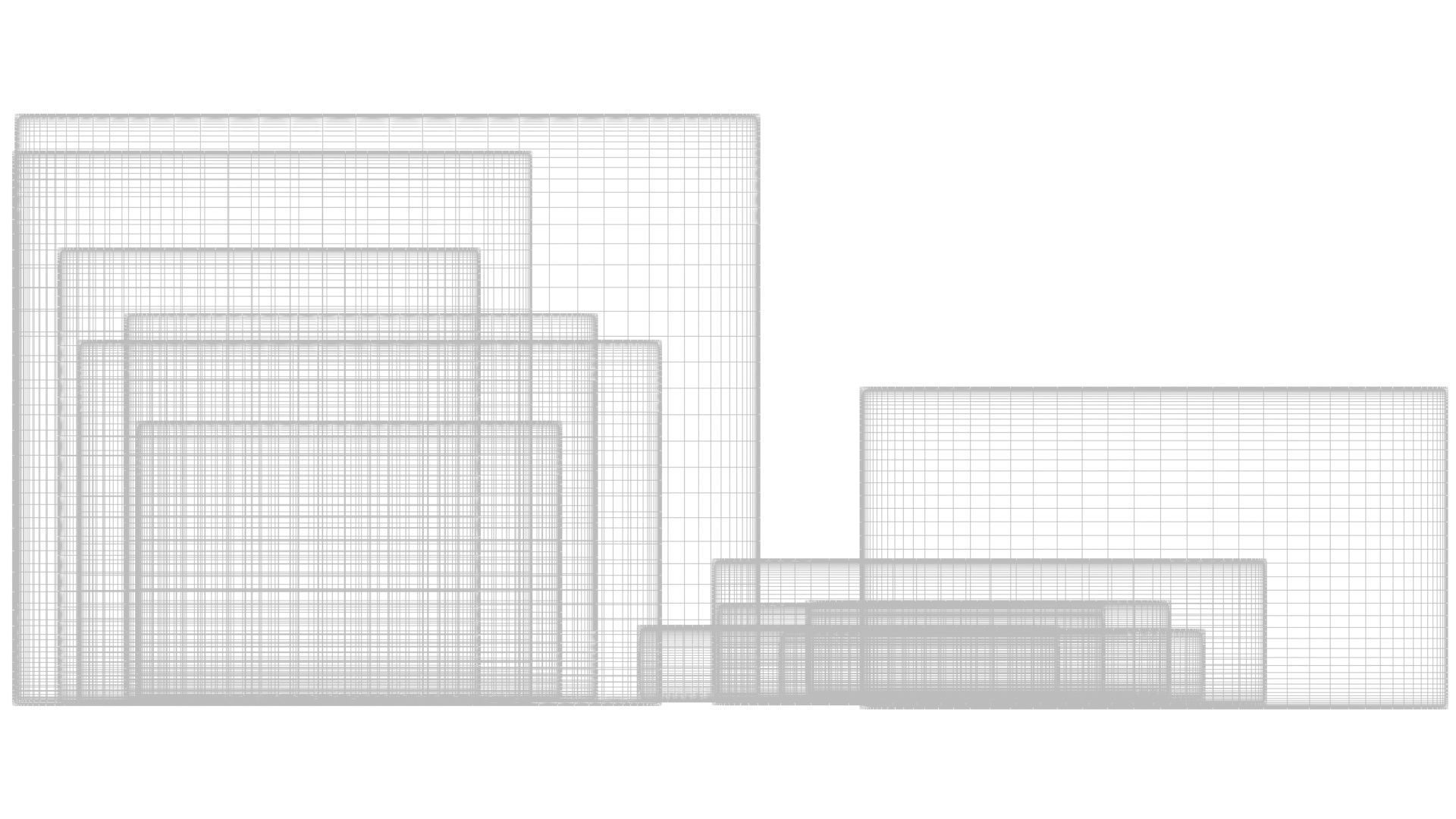 Rainbow Jello Cakes Set 3D model_29