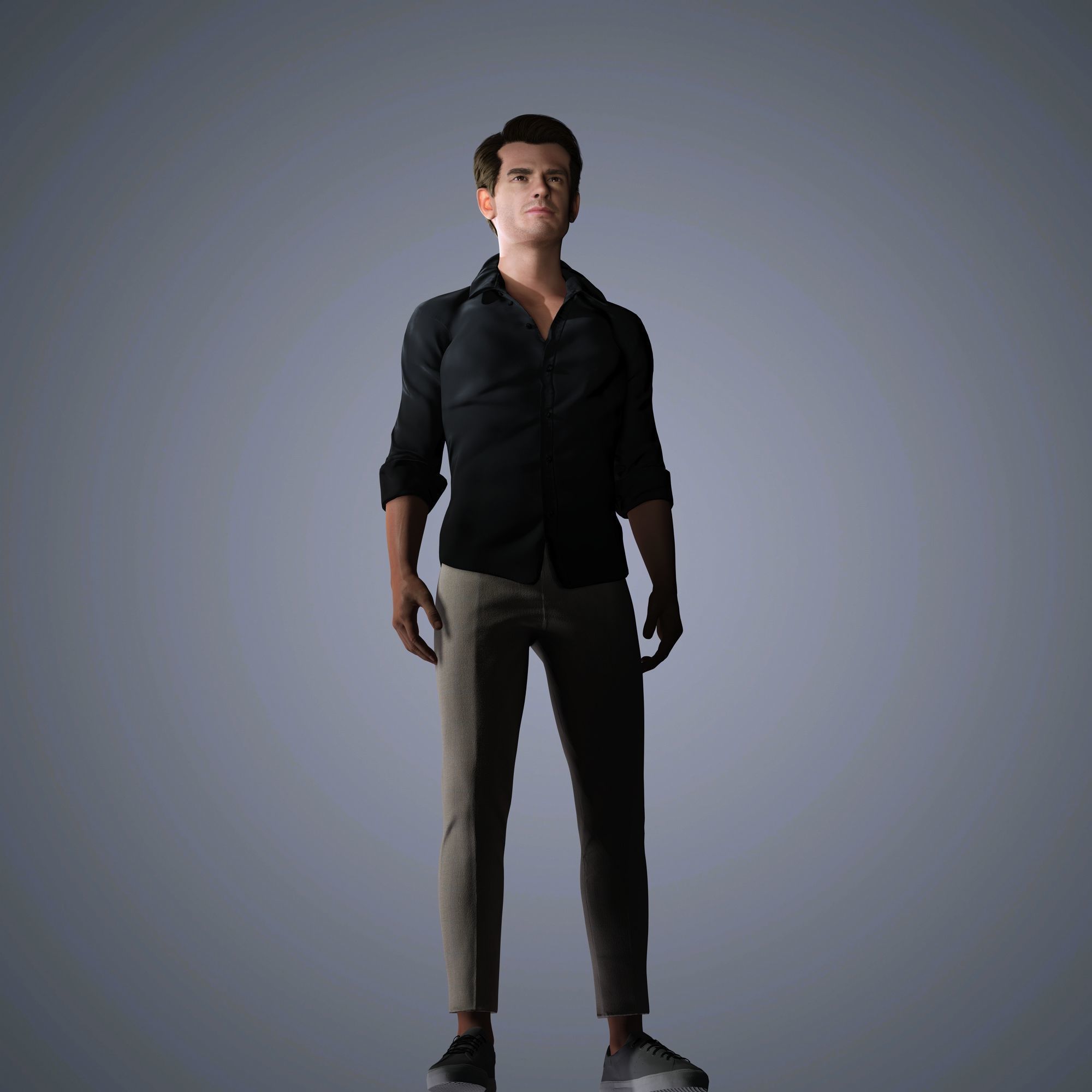 Andrew Garfield Character 3D Model Low-poly 3D model_6