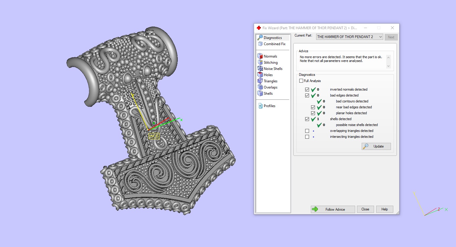 THE HAMMER OF THOR PENDANT 3D print model_9