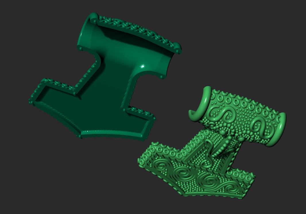 THE HAMMER OF THOR PENDANT 3D print model_4