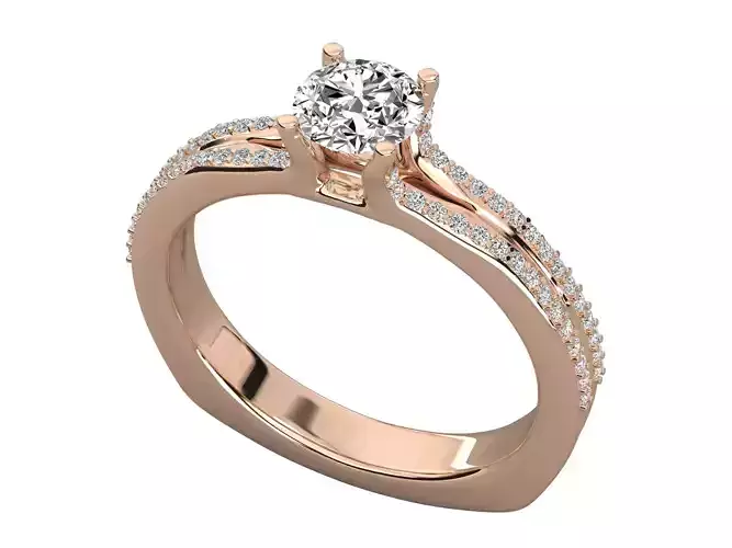 Modern Luxury Pave Engagement Ring