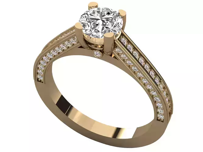 Modern Luxury Pave Engagement Ring Jewelry