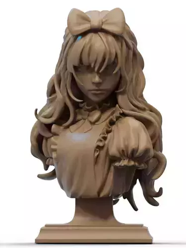 Alice Bust 3D Print 3D print model