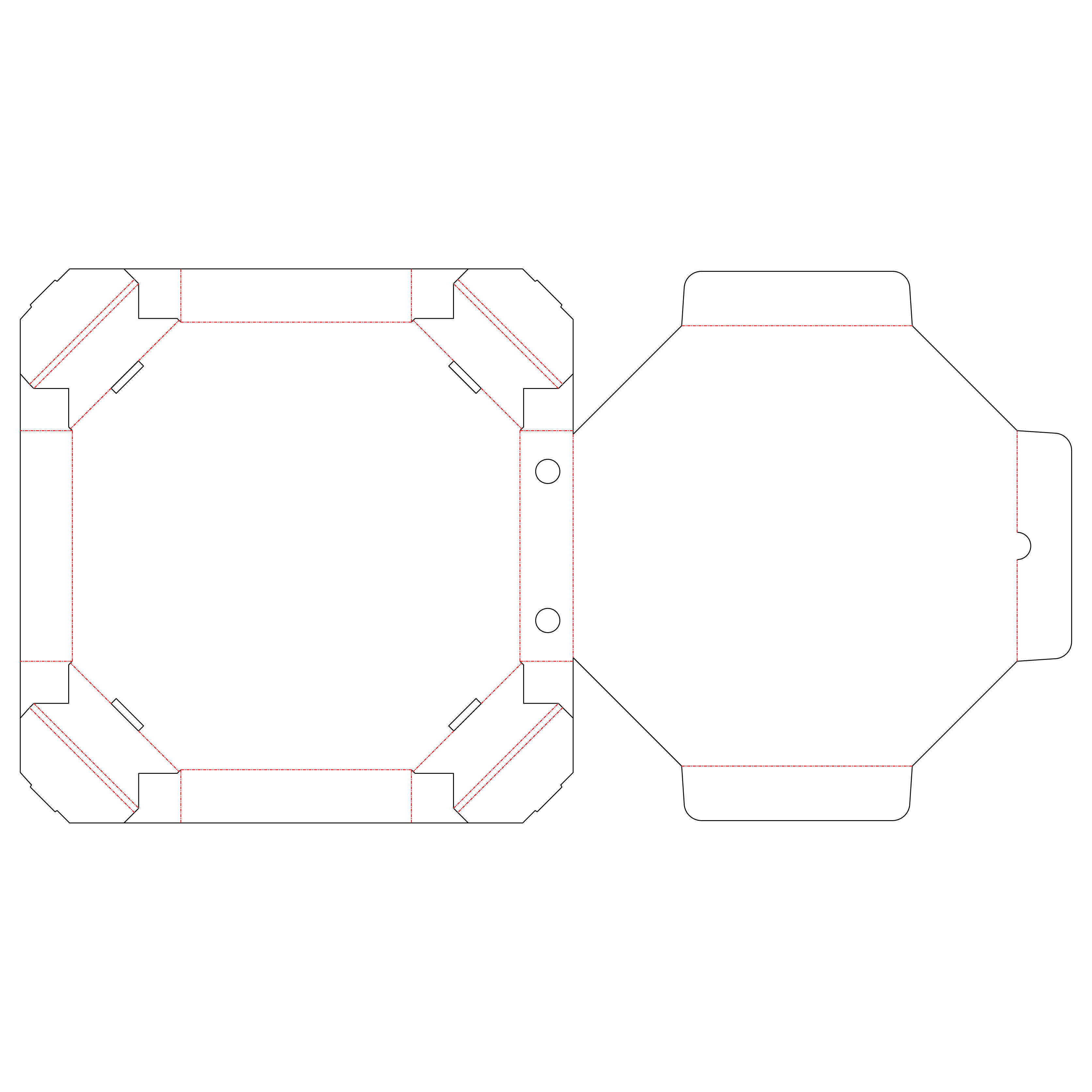 Octagon pizza box Open and Close DIE-CUT INCLUDE IN FILES Texture_10