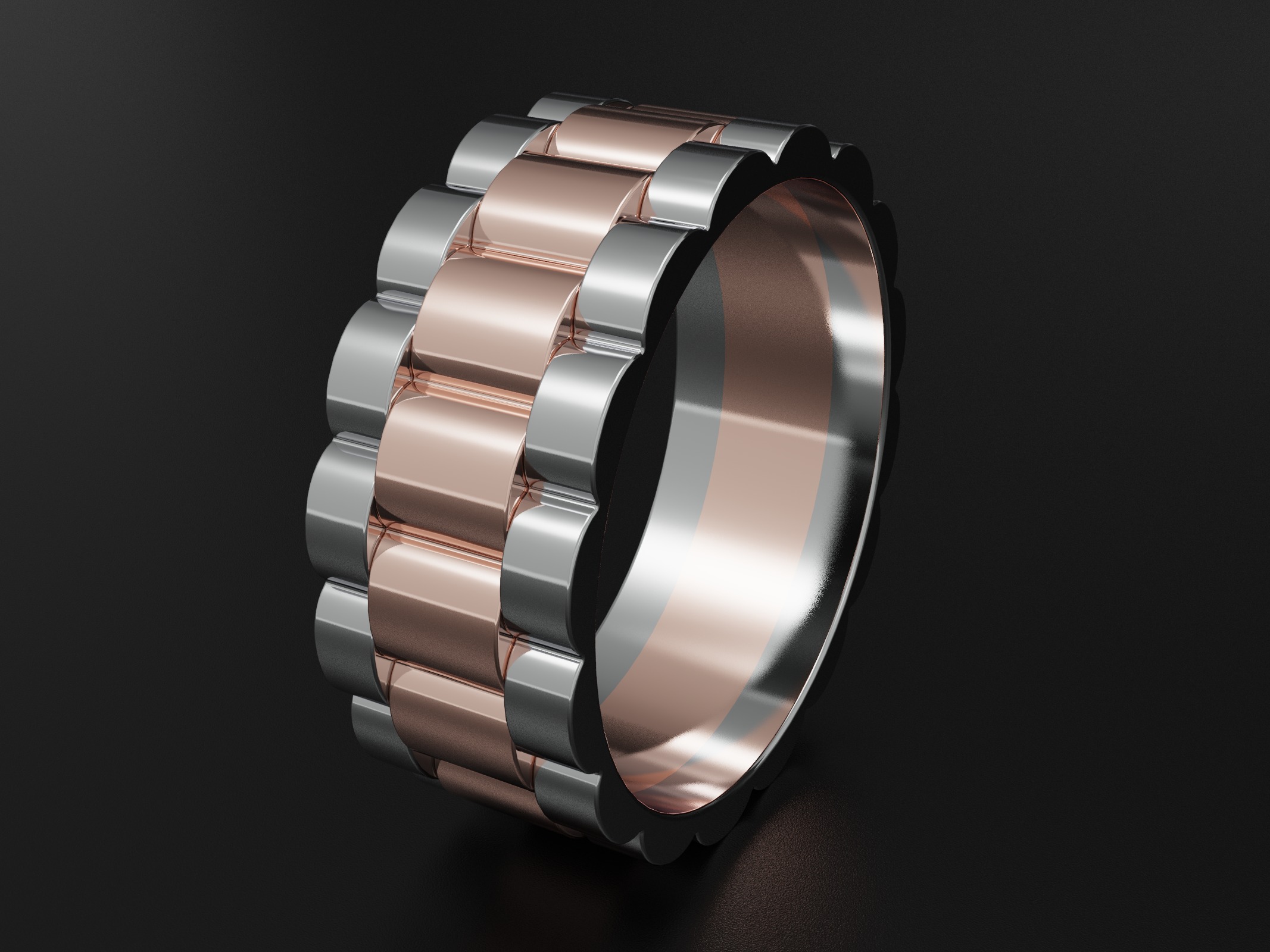 wideng ring two tone 8mm wide size 52 3D print model_7