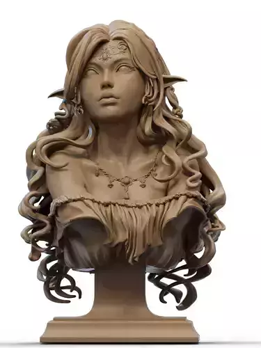 Elf Princess Bust 3D Print 3D print model