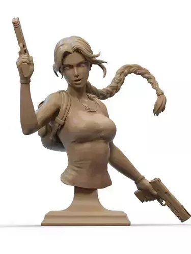 Lara Croft Bust 3D Print