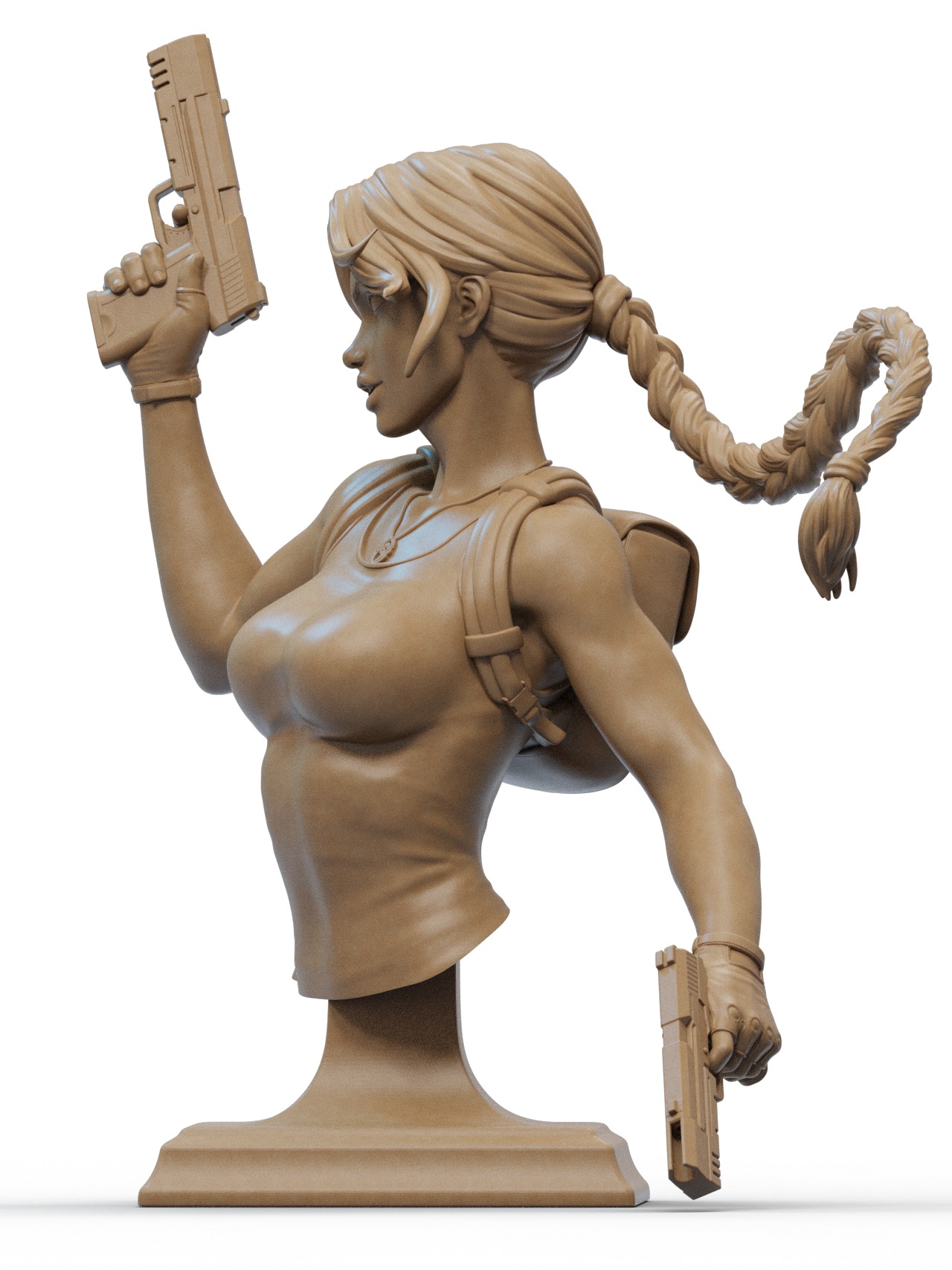 Lara Croft Bust 3D Print 3D print model_1