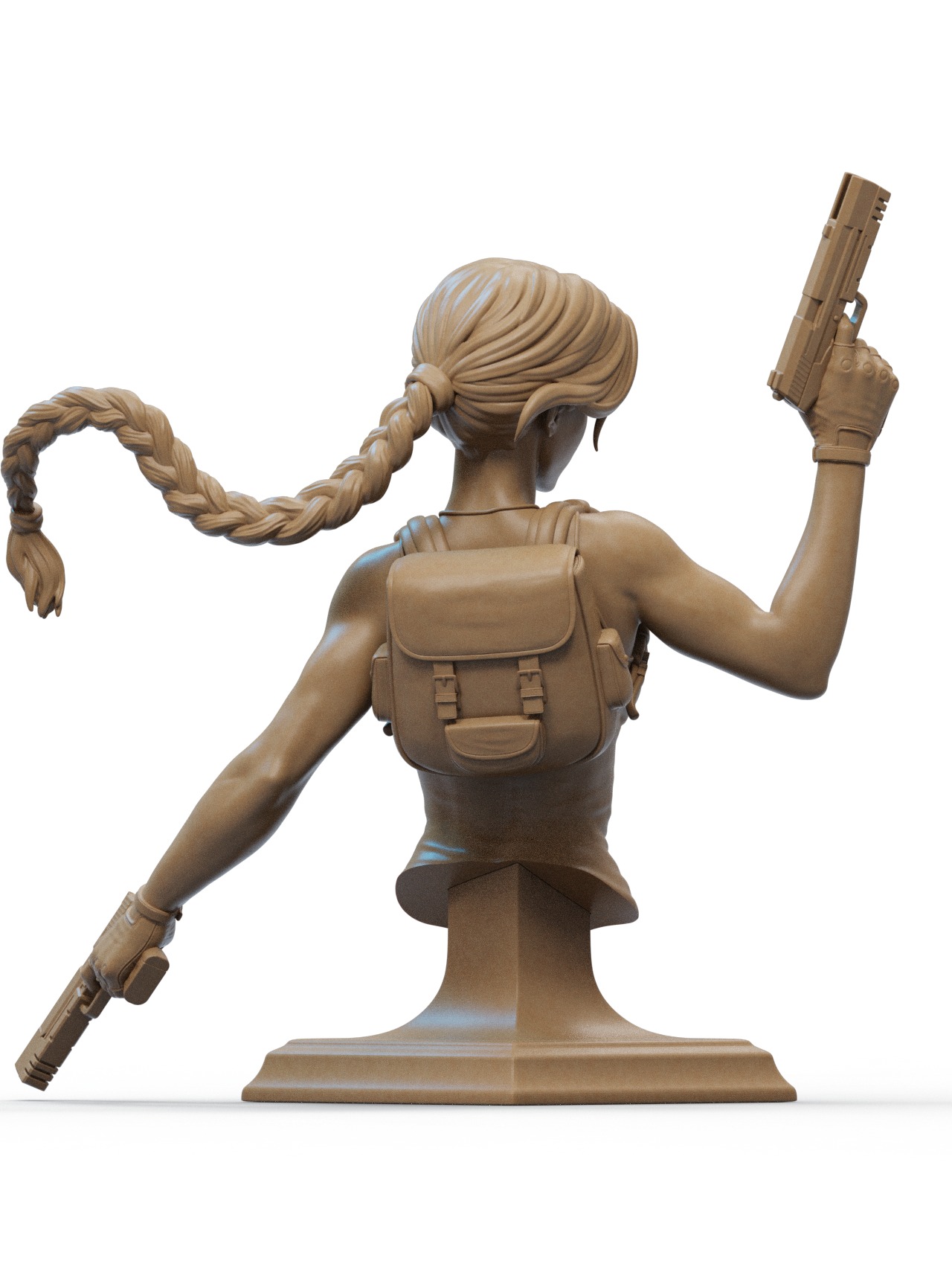 Lara Croft Bust 3D Print 3D print model_2