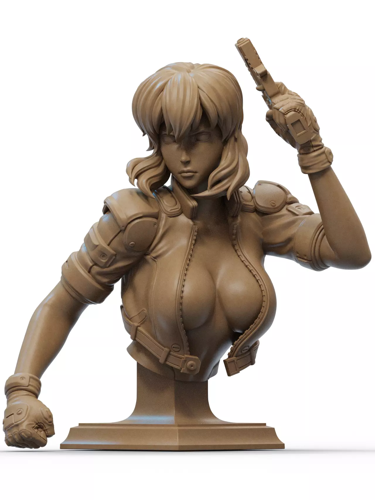 Motoko Bust 3D Print 3D print model_0