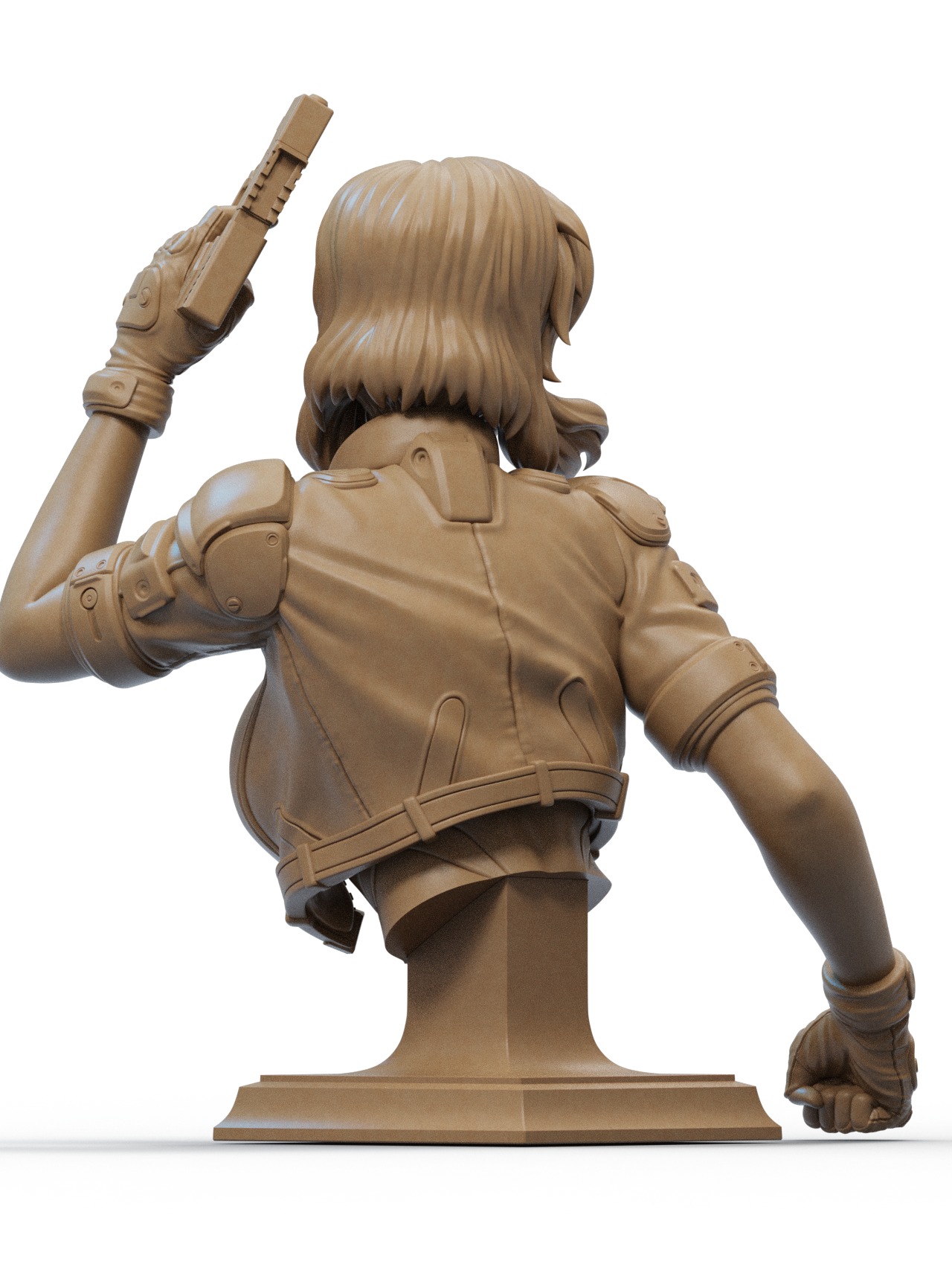 Motoko Bust 3D Print 3D print model_2