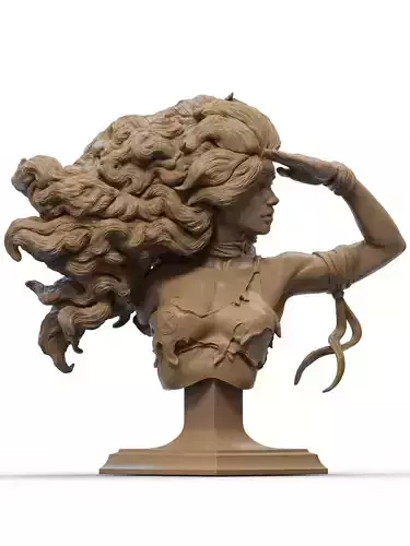 Rogue Bust 3D Print 3D print model