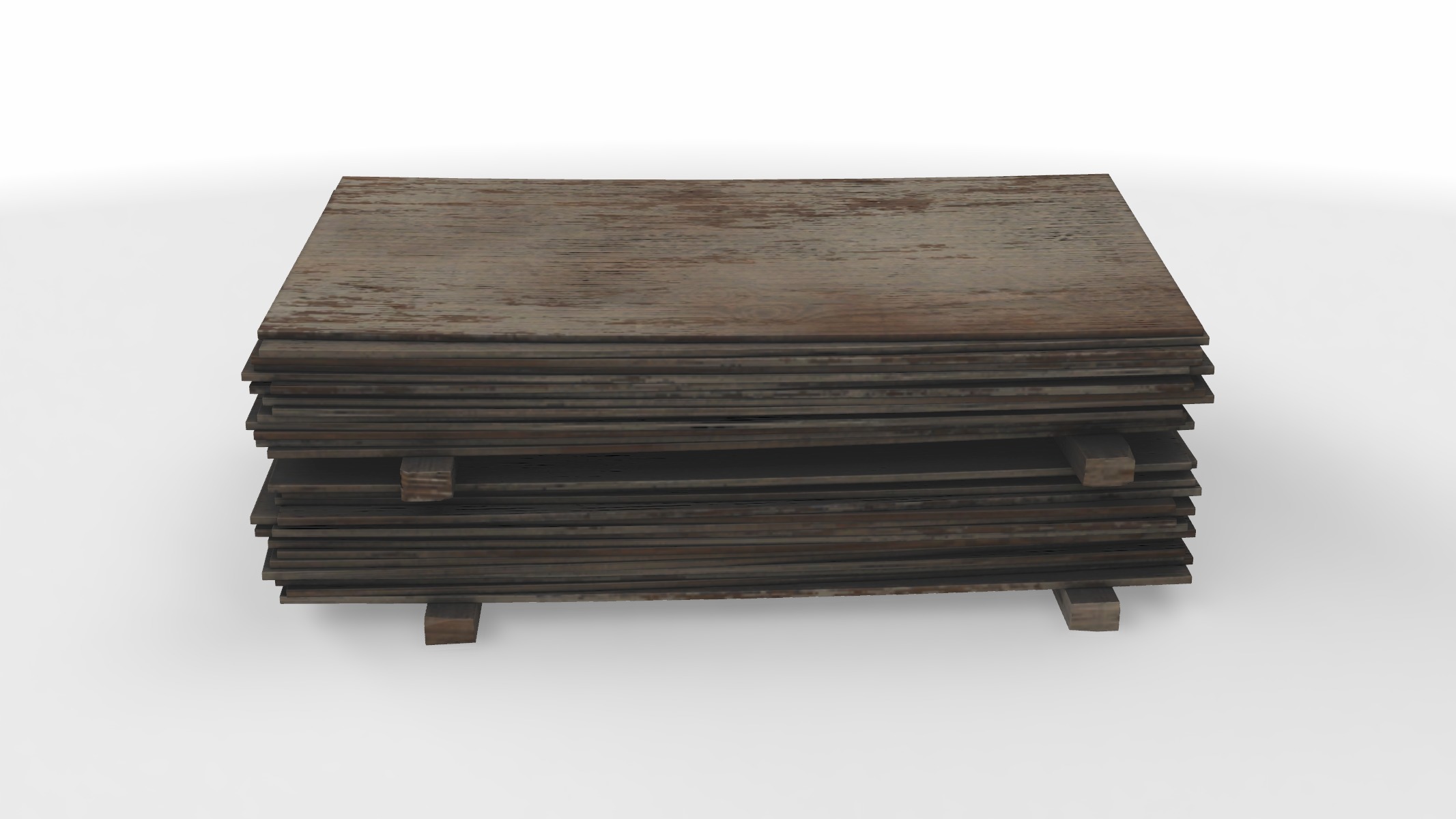 damaged plates 3D model_2