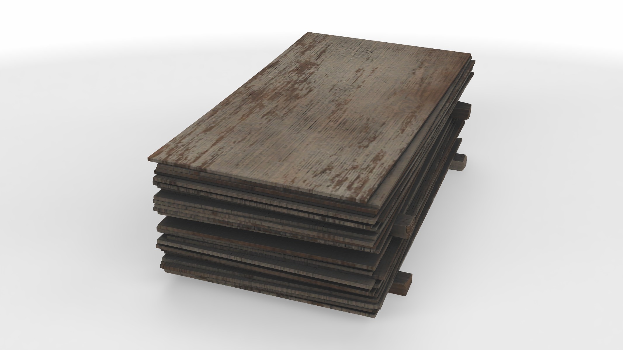 damaged plates 3D model_3