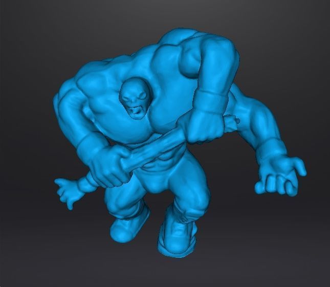 MUTANT LUCHADOR WRESTLER MINIATURE FIGURE FANTASY HORROR RPG DND 3D print model_11