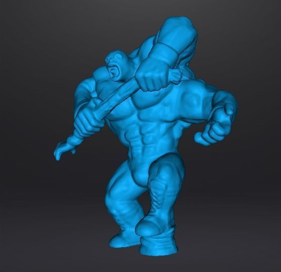 MUTANT LUCHADOR WRESTLER MINIATURE FIGURE FANTASY HORROR RPG DND 3D print model_10
