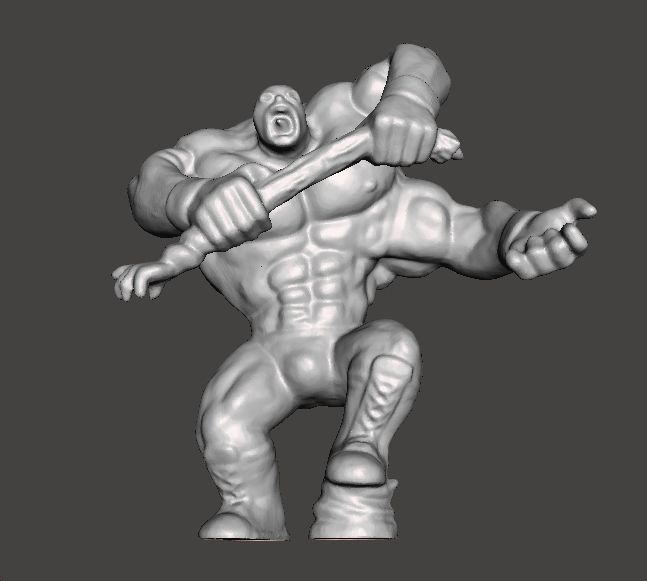 MUTANT LUCHADOR WRESTLER MINIATURE FIGURE FANTASY HORROR RPG DND 3D print model_7