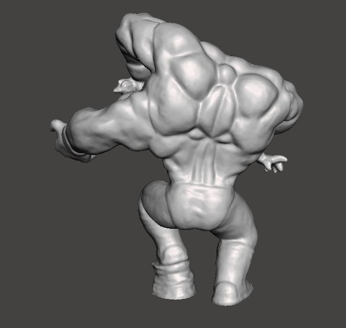 MUTANT LUCHADOR WRESTLER MINIATURE FIGURE FANTASY HORROR RPG DND 3D print model_5