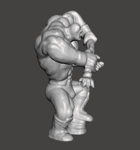 MUTANT LUCHADOR WRESTLER MINIATURE FIGURE FANTASY HORROR RPG DND 3D print model_3