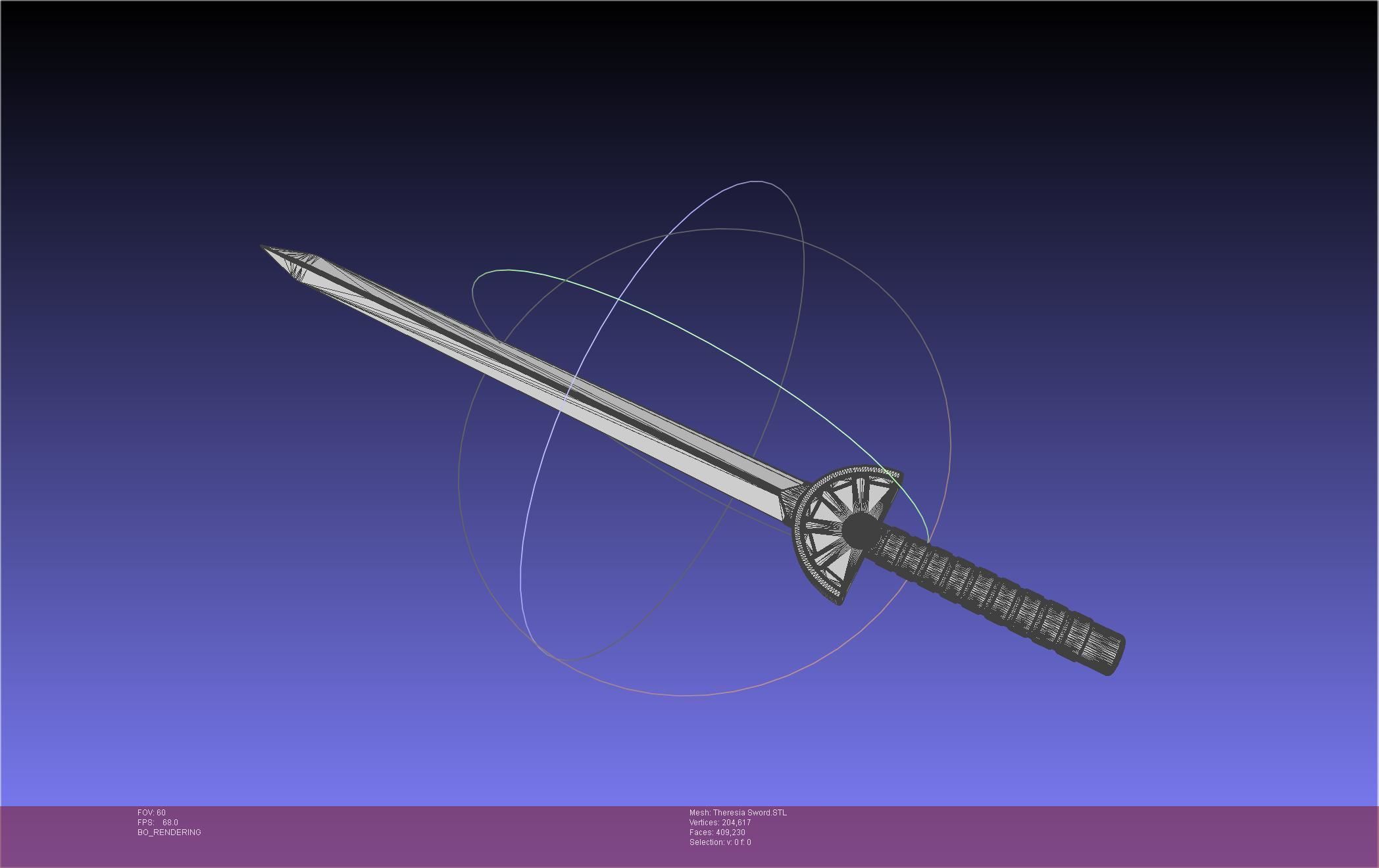 Re Zero Theresia Van Astrea Sword 3D print model_35