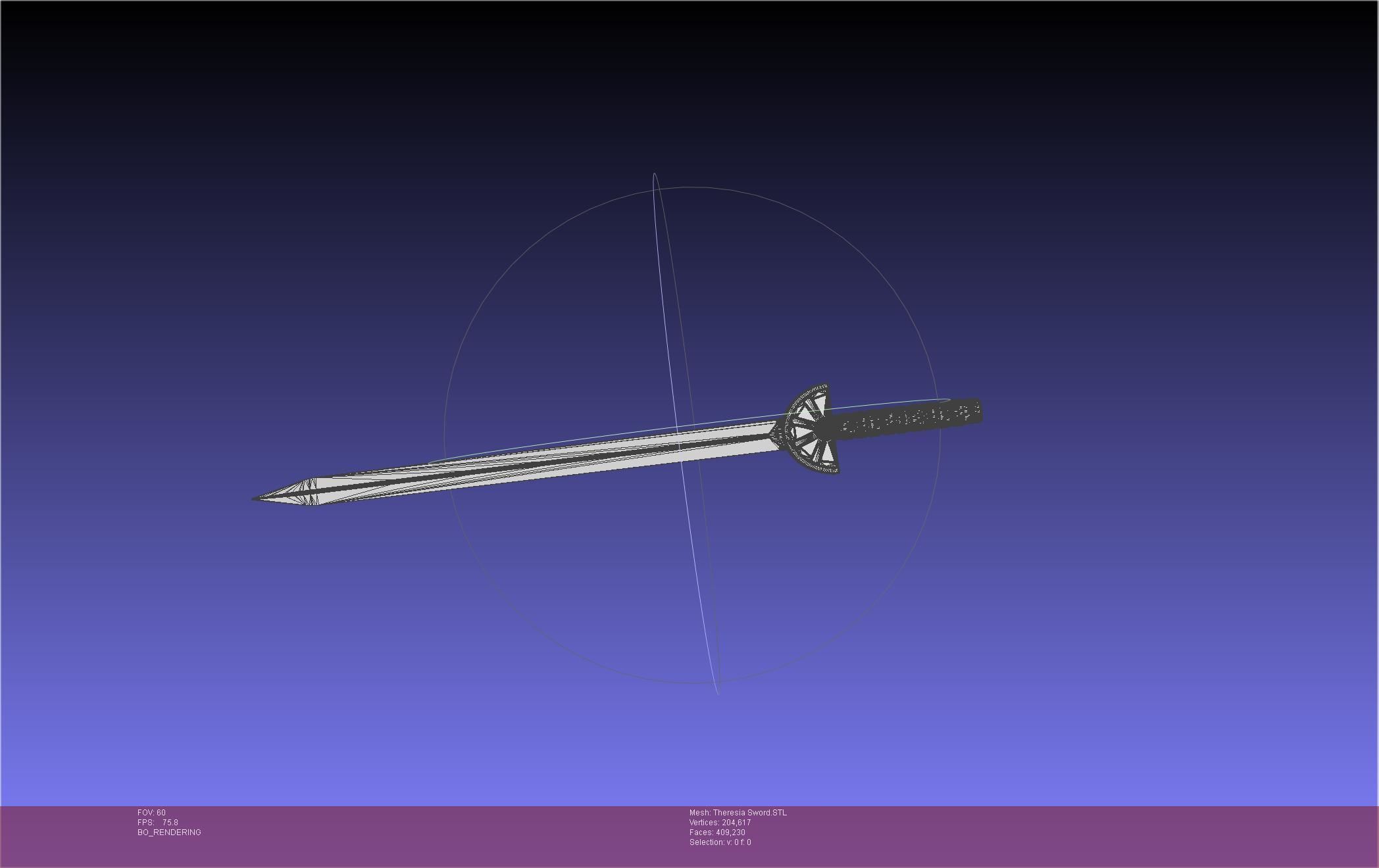 Re Zero Theresia Van Astrea Sword 3D print model_22
