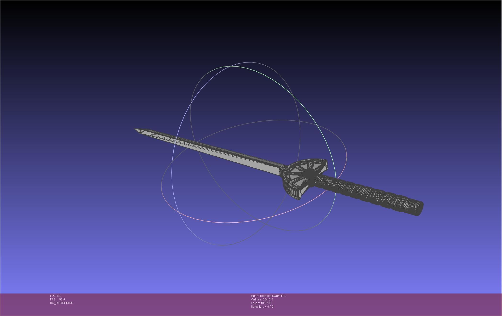 Re Zero Theresia Van Astrea Sword 3D print model_34