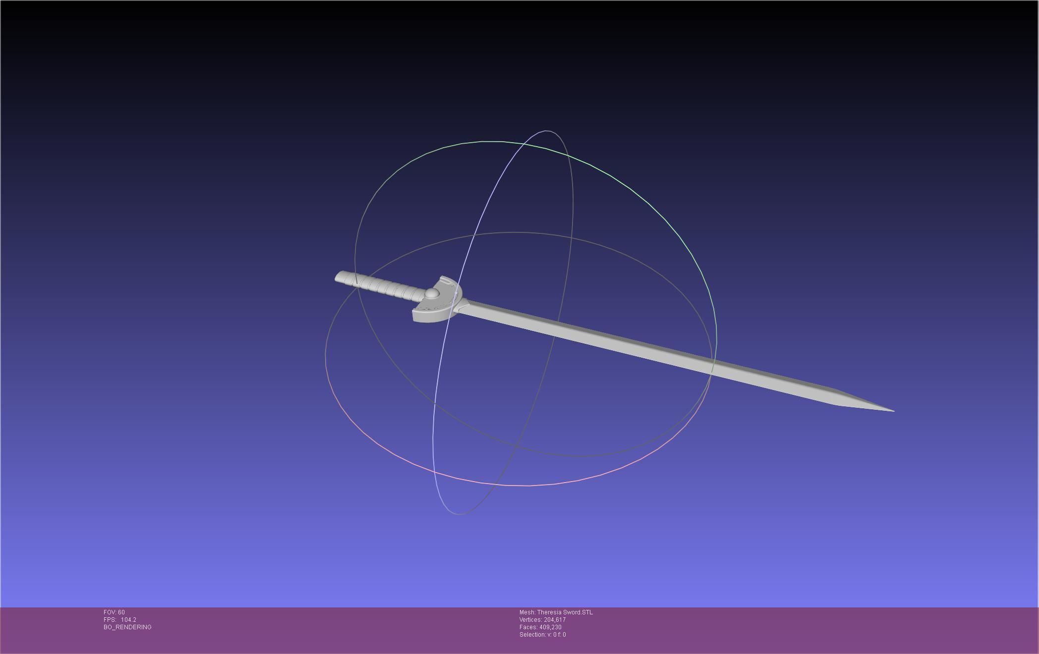 Re Zero Theresia Van Astrea Sword 3D print model_13
