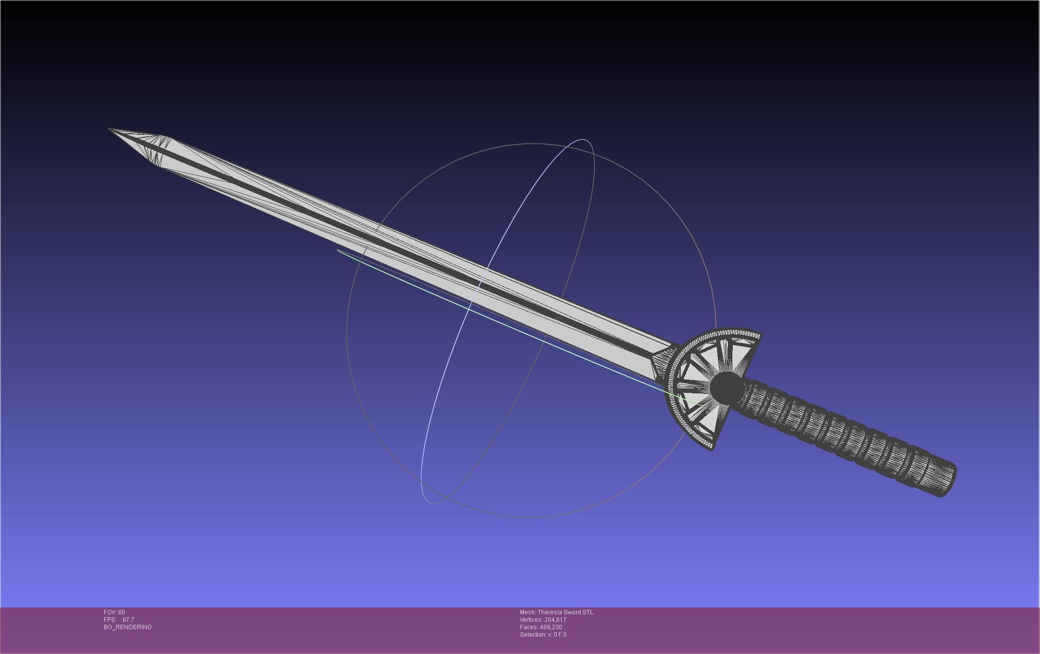 Re Zero Theresia Van Astrea Sword 3D print model_37