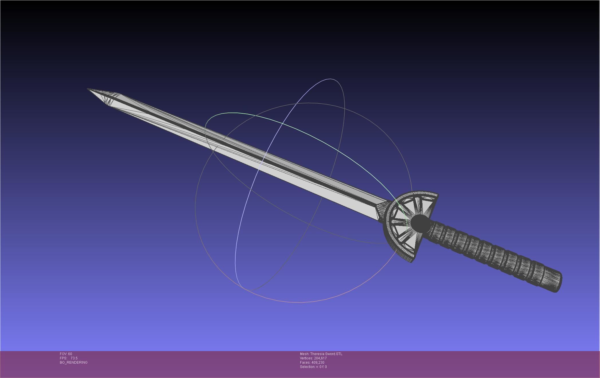 Re Zero Theresia Van Astrea Sword 3D print model_38