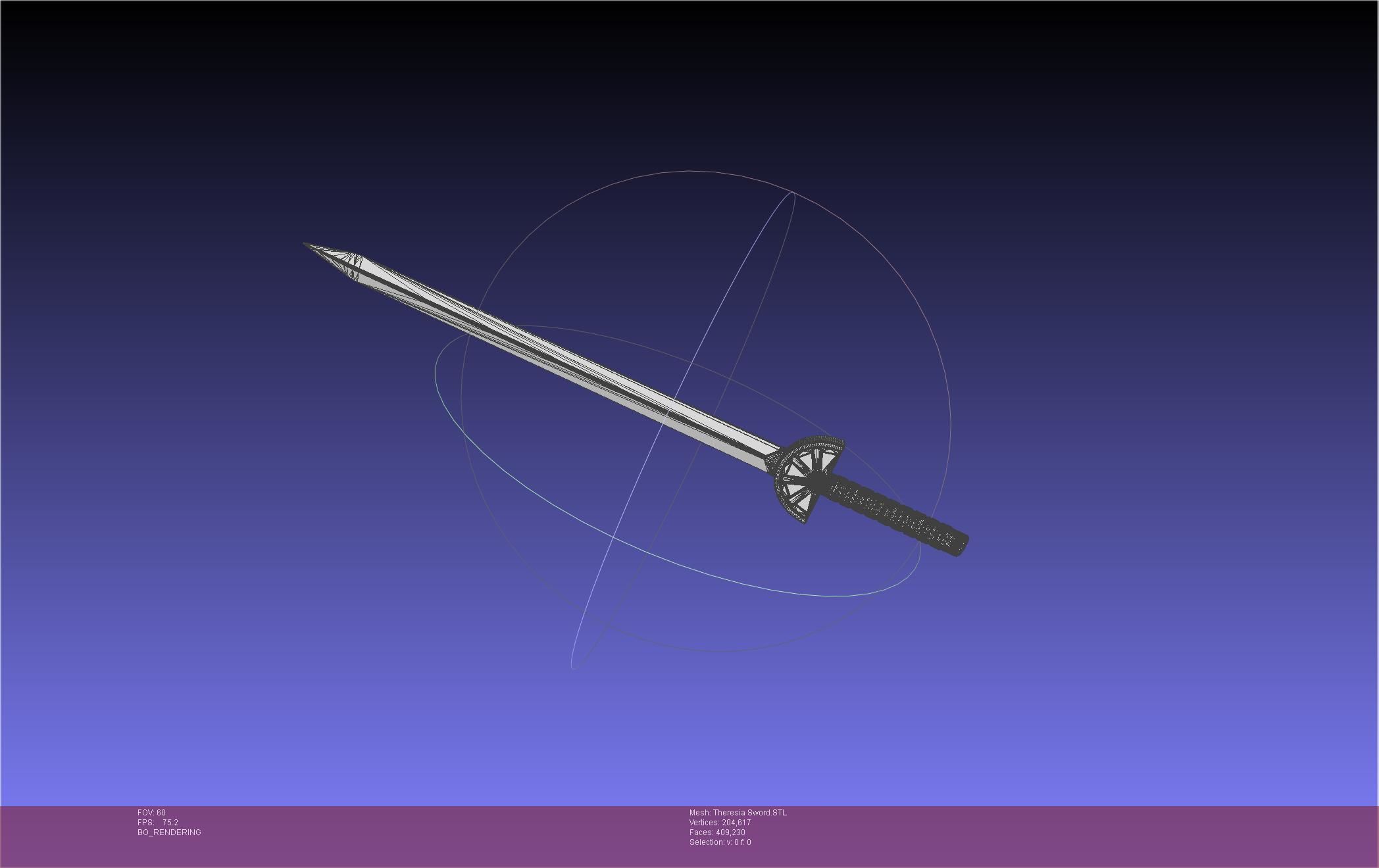 Re Zero Theresia Van Astrea Sword 3D print model_21