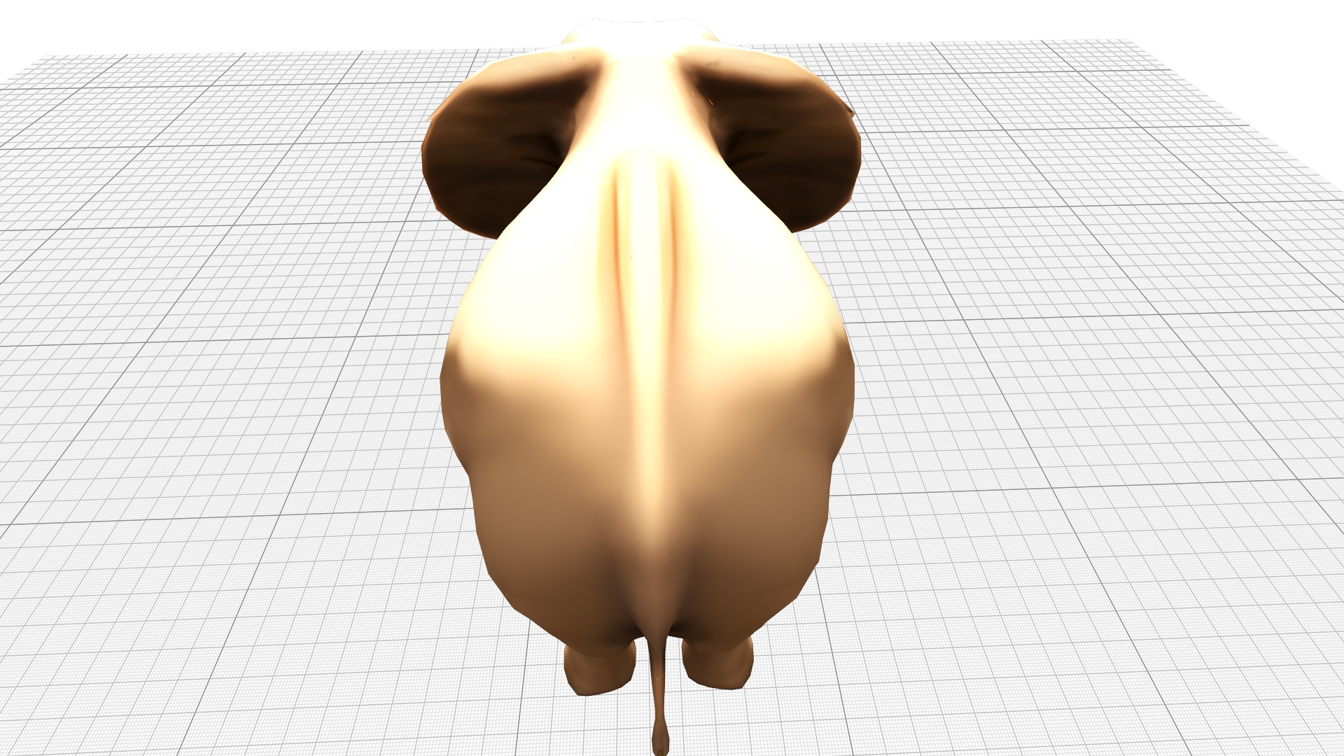 Elephant Realistic Lowpoly Low-poly 3D model_8