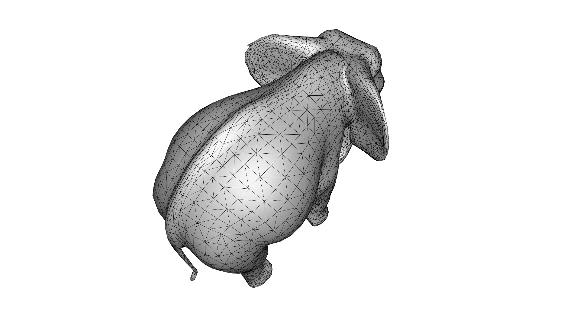 Elephant Realistic Lowpoly Low-poly 3D model_13