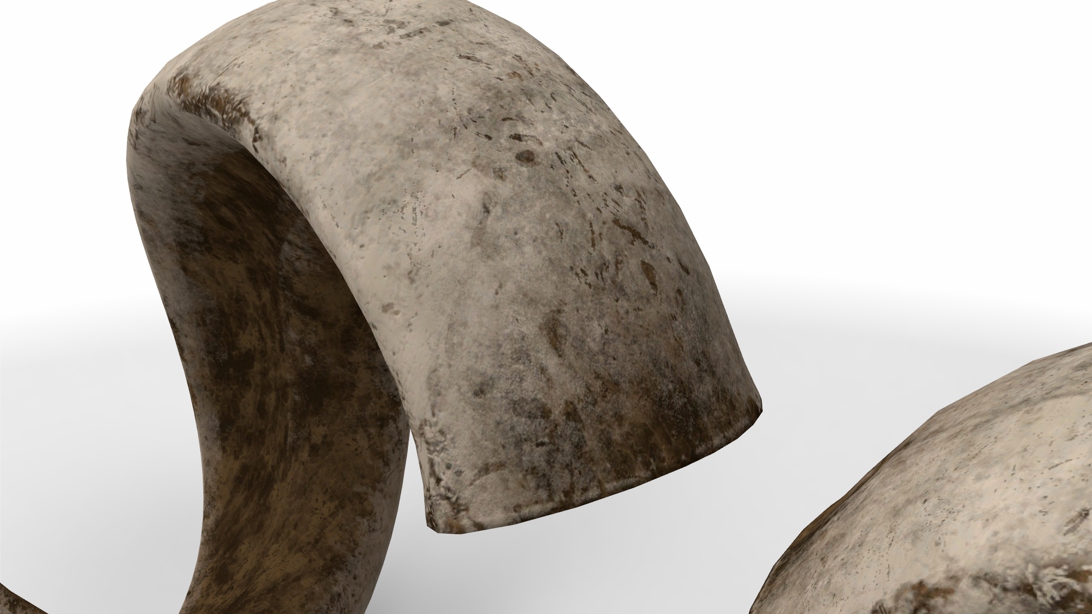 rolled horns 3D model_4