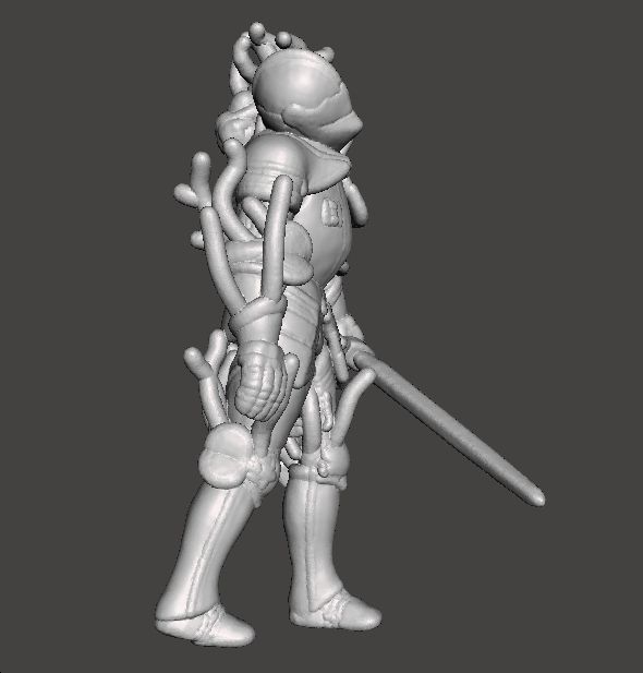 RE4 ARMOR KNIGHT PLAGA MINIATURE MODEL HORROR FANTASY GAMES RPG 3D print model_3