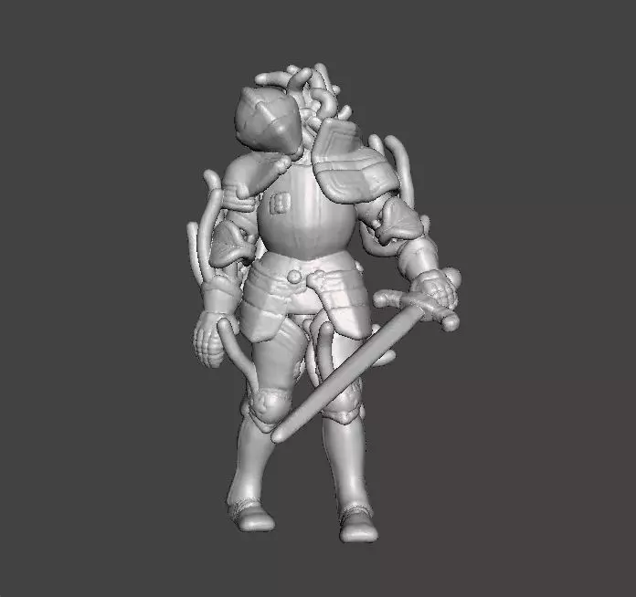 RE4 ARMOR KNIGHT PLAGA MINIATURE MODEL HORROR FANTASY GAMES RPG 3D print model_0