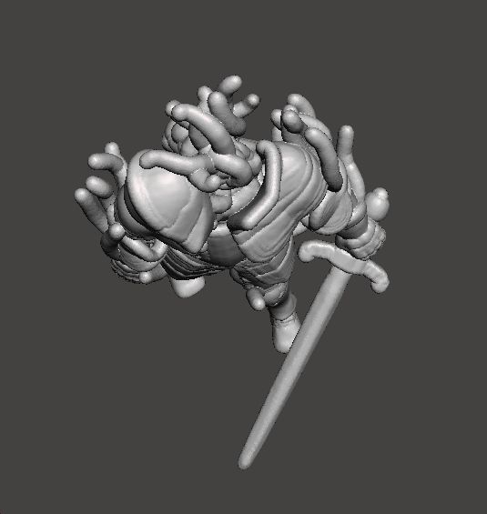 RE4 ARMOR KNIGHT PLAGA MINIATURE MODEL HORROR FANTASY GAMES RPG 3D print model_6