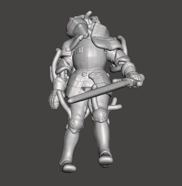 RE4 ARMOR KNIGHT PLAGA MINIATURE MODEL HORROR FANTASY GAMES RPG 3D print model_7