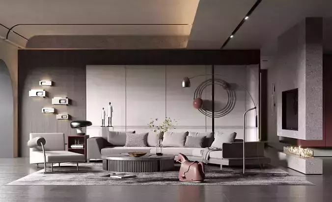 Living Room Interior Scene 6