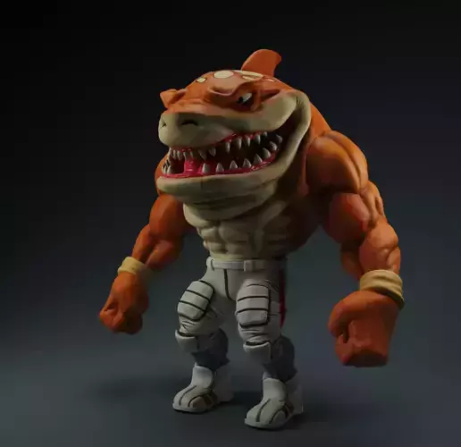 Street Sharks Big Slammu 3D model 3D printable | CGTrader